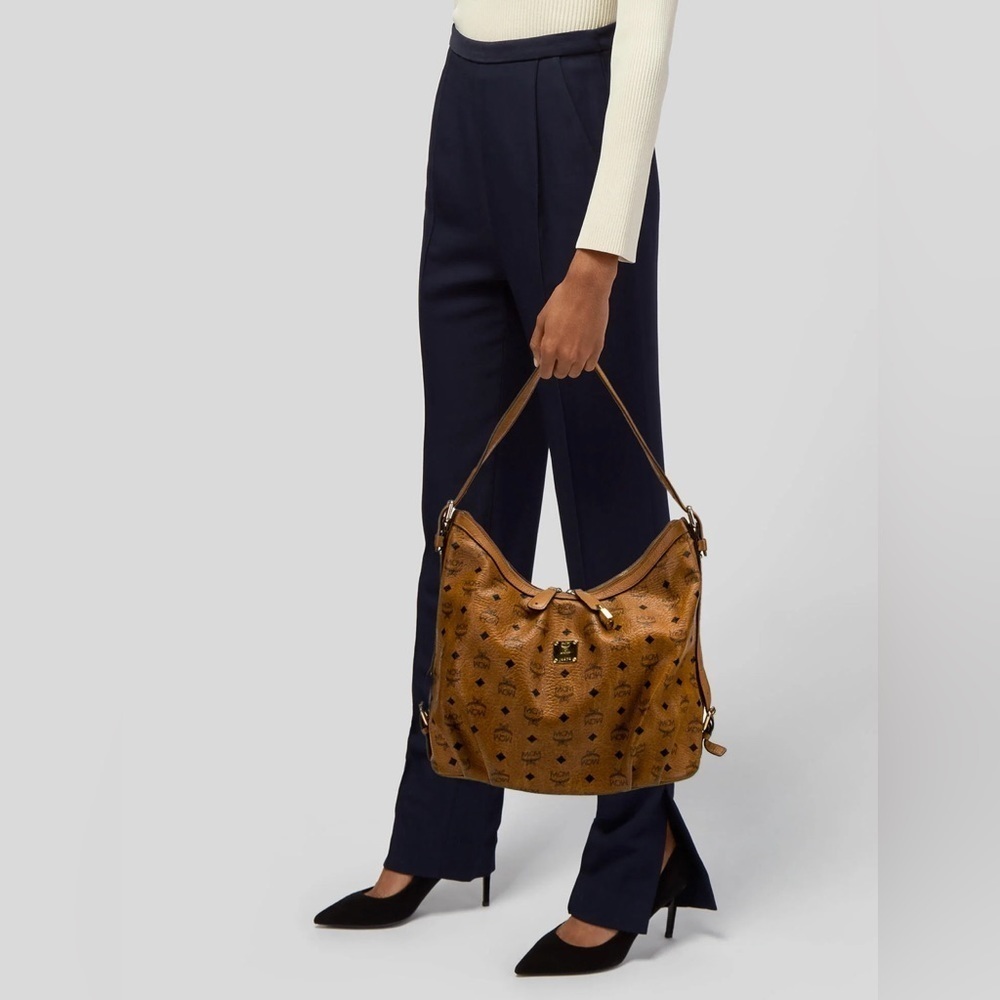MCM Leather Visetos Shoulder Hobo Bag - Picture 2 of 16